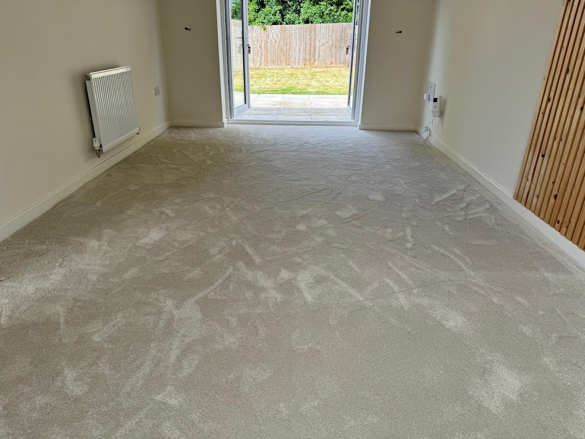 Deep grey twist carpet, garden room