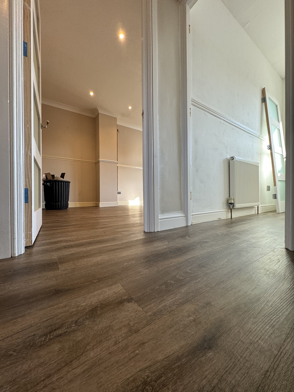 Dark oak LVT, period hallway
